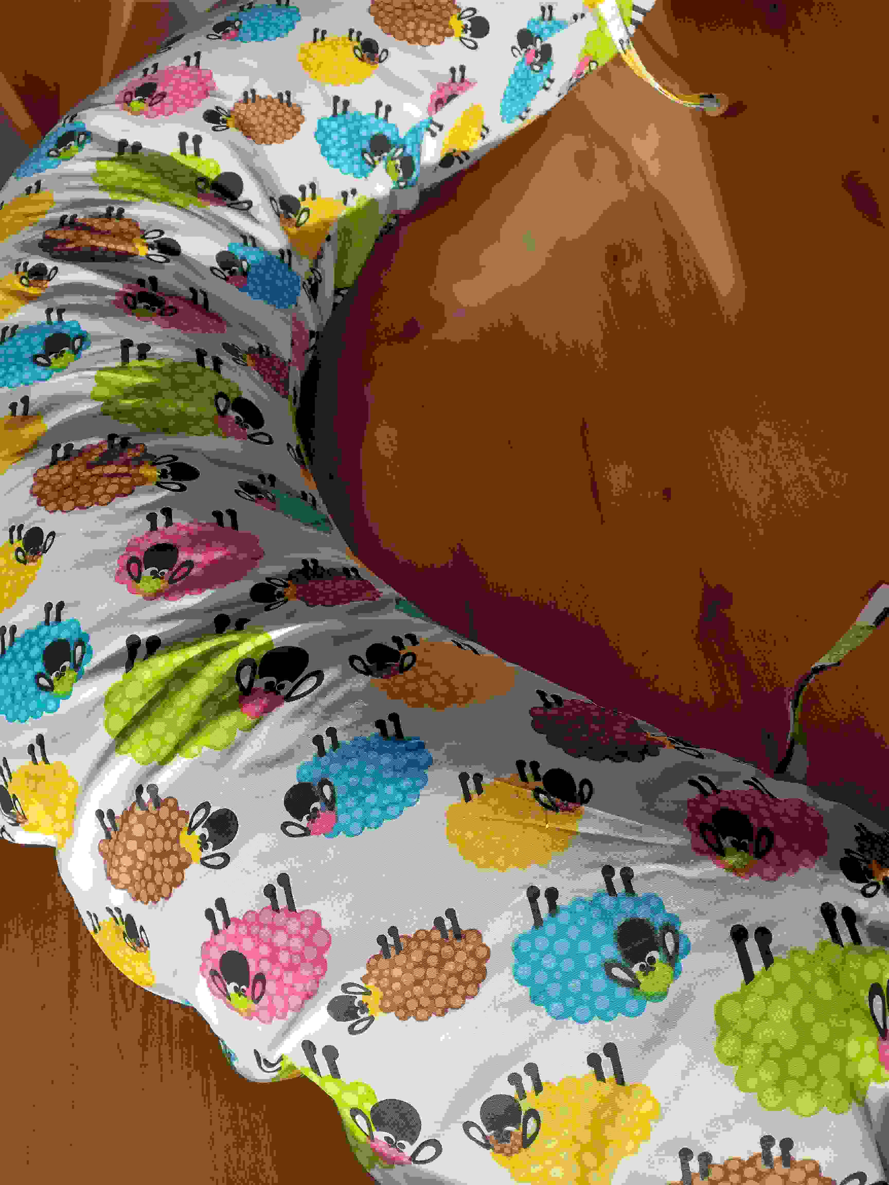 KHC Kojící těhotenský relaxační polštář Miki Obrovský Ovečky 3 Pratelný potah