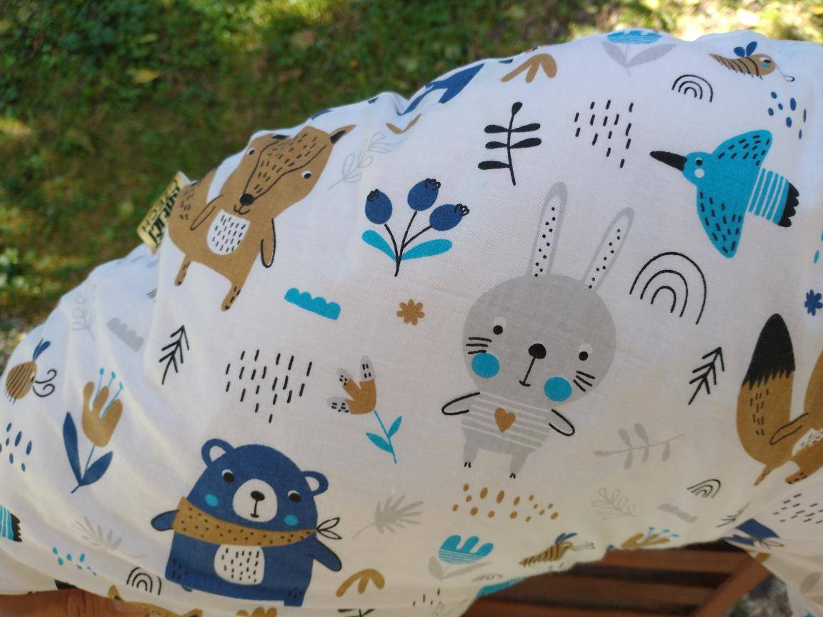 KHC Výhodný set 2ks Těhotenský kojící polštář+Zavinovačka Medvídci