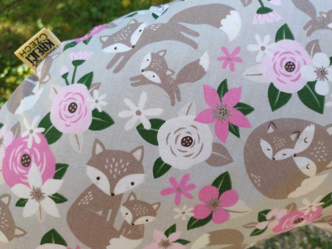 KHC Výhodný set 2ks Těhotenský kojící polštář+Zavinovačka Lišky