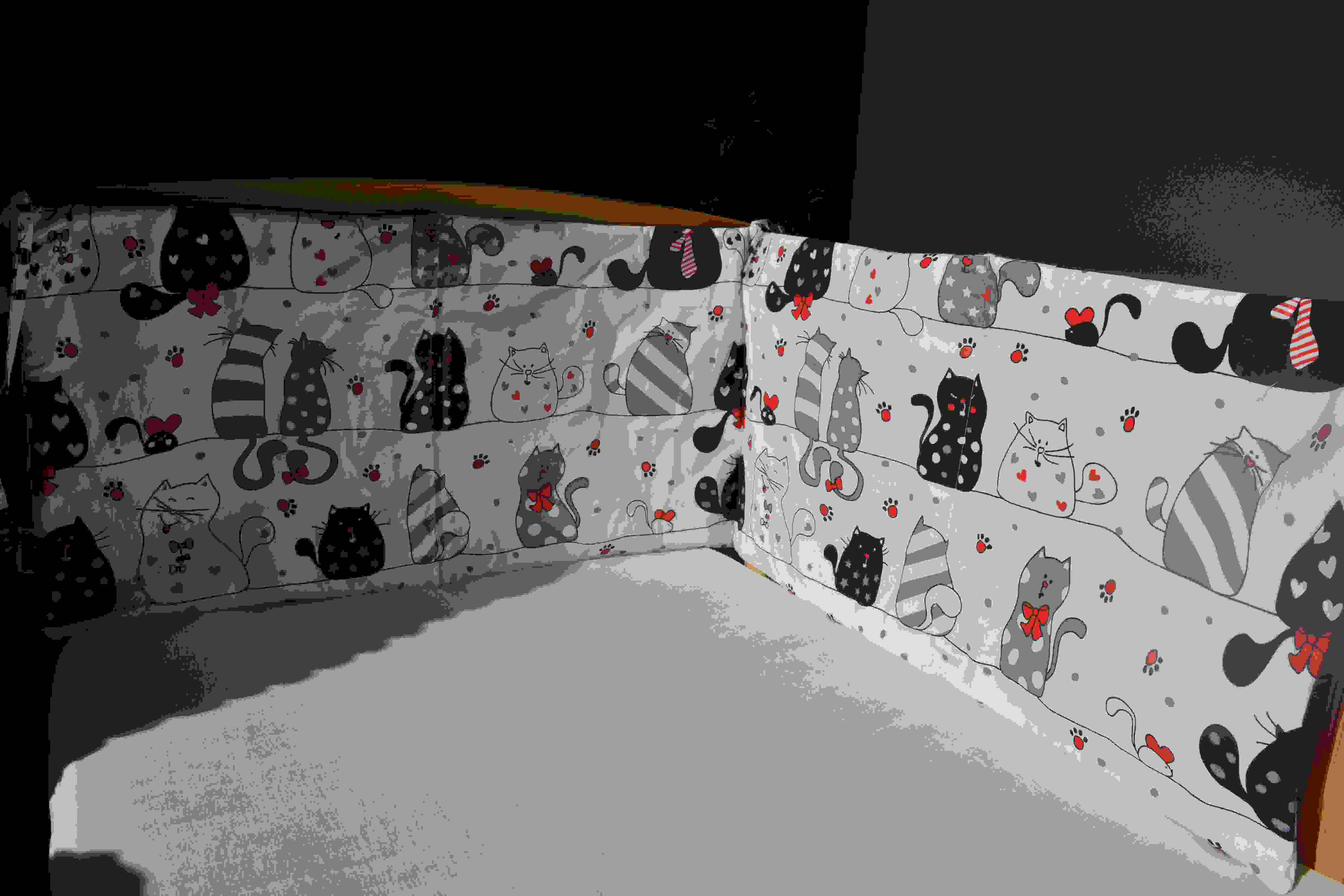 KHC Mantinel do postýlky 130 cm Ovečky 4-bodový 100% bavlna