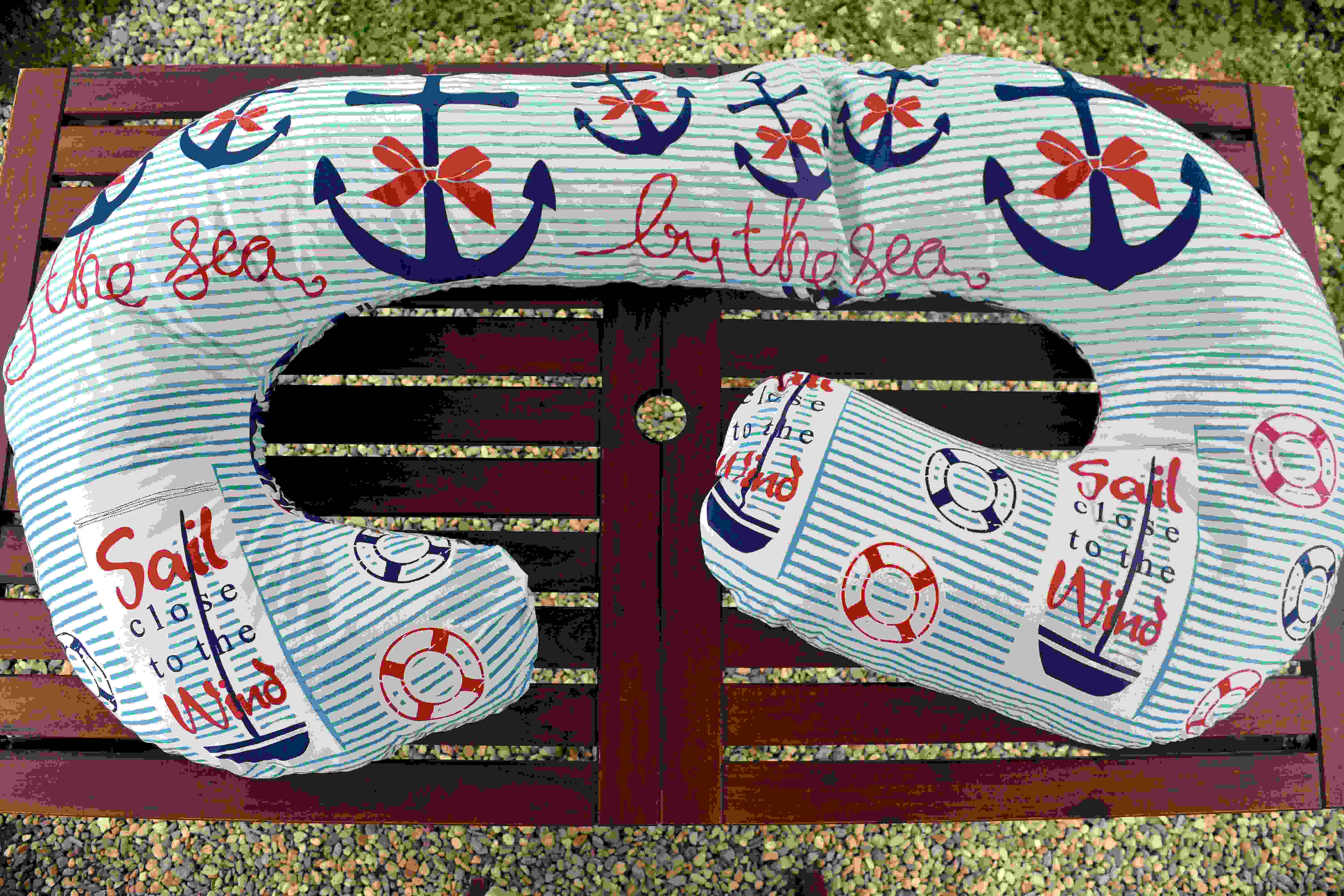 KHC Těhotenský a kojící polštář Zuzanka Velké kotvy O=260cm