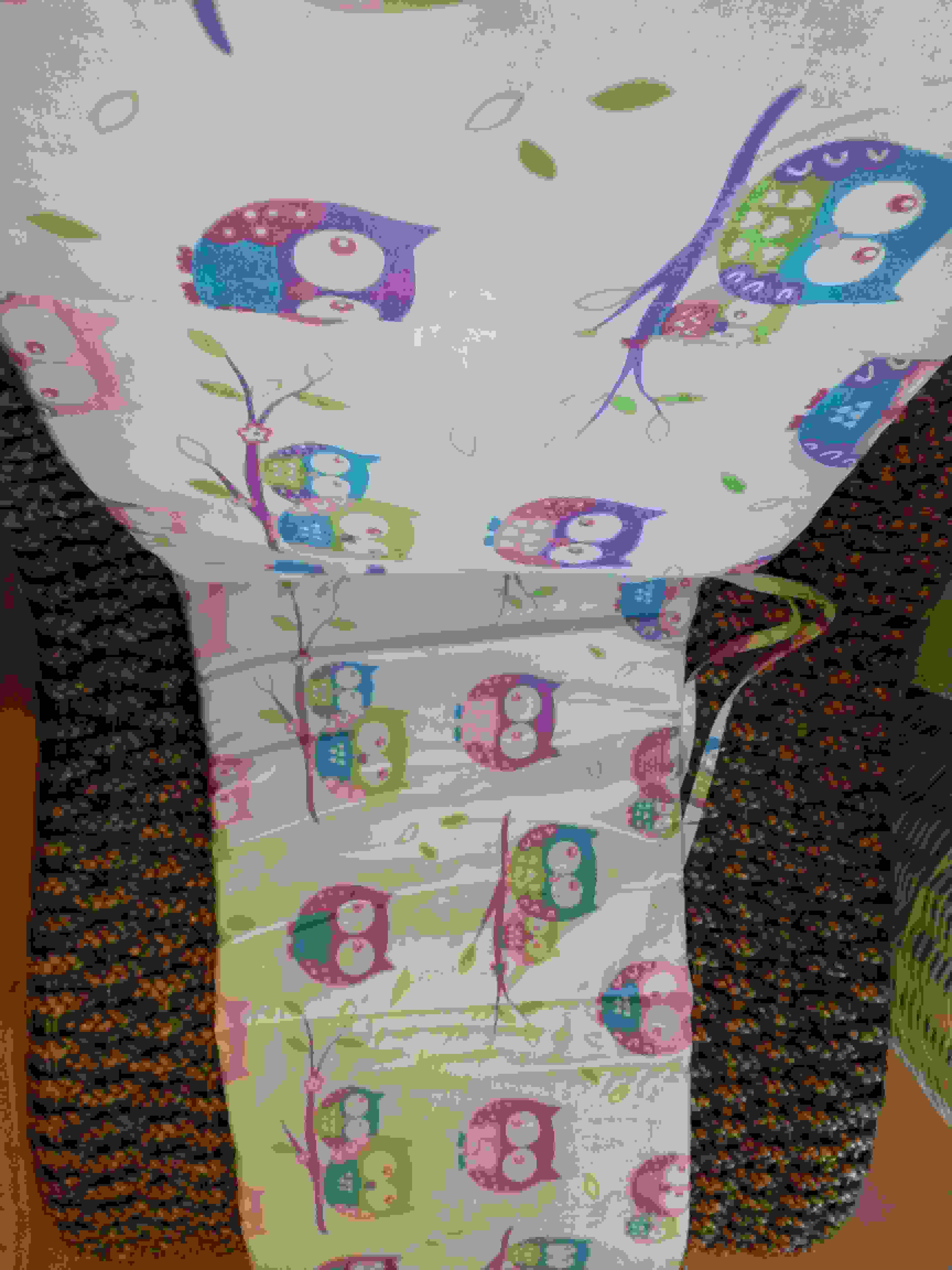 KHC Výhodný set 2ks Povlečení do postýlky 120x90+40x60+ Mantinel do postýlky Sovy bílá