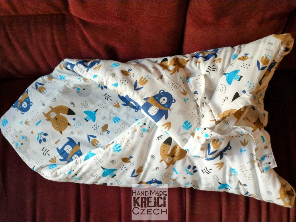 KHC Výhodný set 2ks Těhotenský kojící polštář+Zavinovačka Medvídci