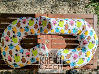 KHC Výhodný set 7ks Těhotenský kojící polštář+Zavinovačka+2x Mantinel+Kapsář+Hnízdo+Povlečení Ovečky3