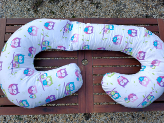 KHC Těhotenský a kojící polštář Zuzanka Sovičky na bílé O=260cm