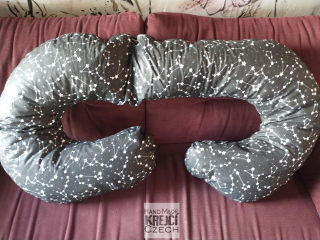 KHC Výhodný set 4ks Těhotenský kojící polštář +Zavinovačka+Mantinel+Kapsář Noční obloha