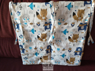 KHC Kapsář na postýlku 4 kapsy Medvídci Bavlna